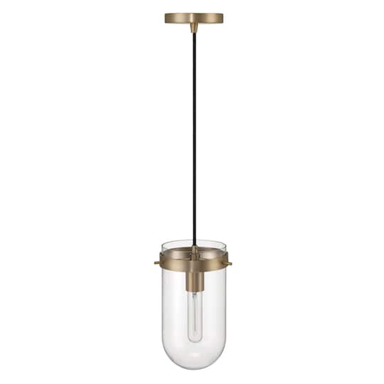 Hello Honey® Atwood Brushed Bronze Modern Minimalist Glass & Metal Ceiling Light